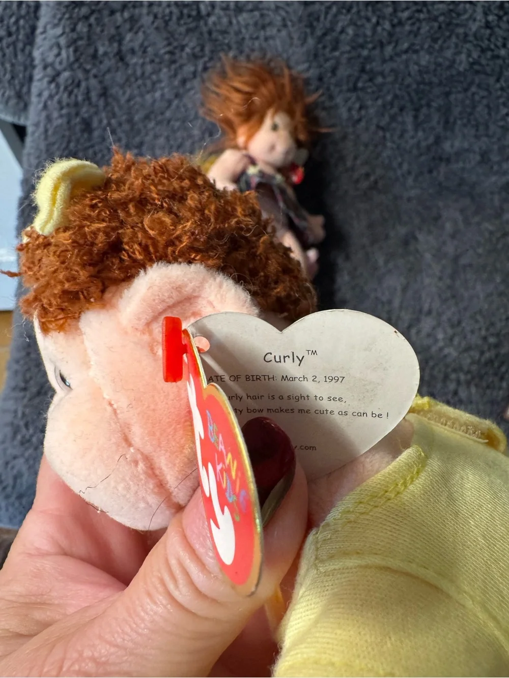 Ty Beanie Baby Dolls Set - Brown, Red, Blonde, Black Hair